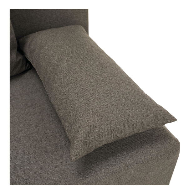 Rozkládací pohovka Elevo (hnědá) (s úl. prostorem)