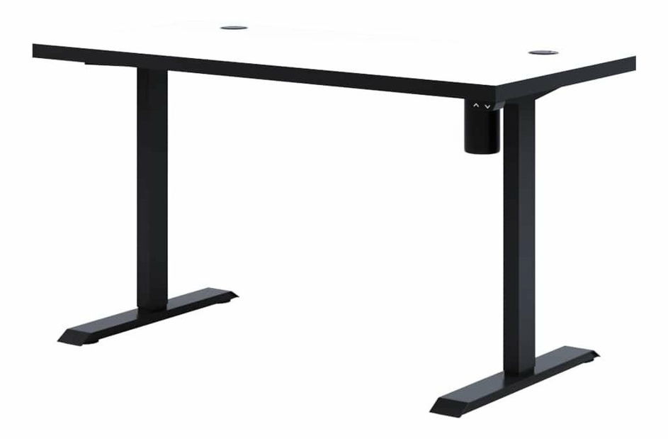 Elektrický výškově nastavitelný pc stůl Sonic (bílá + černá)