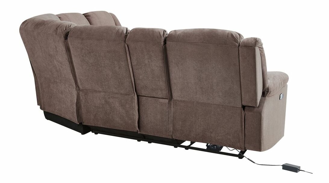 Rohová sedací souprava Reginald (světlohnědá) (P)