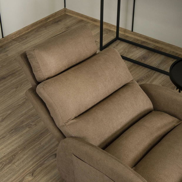 Polohovací křeslo Hondurenas (hnědá) (s taburetkou)