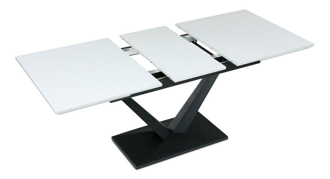 Rozkládací jídelní stůl Hundio (bílá) (pro 4-8 osob)