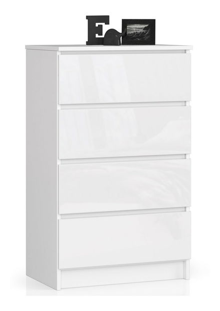 Komoda Kalista IV (bílý lesk) *výprodej