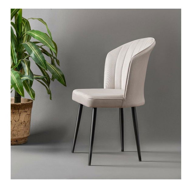 Set 4 ks. jídelních židlí Rubicon (krémová + černá)