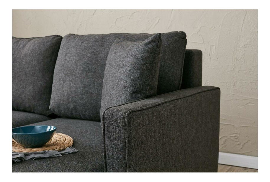 Rohová sedací souprava Ewie (P) (antracit)