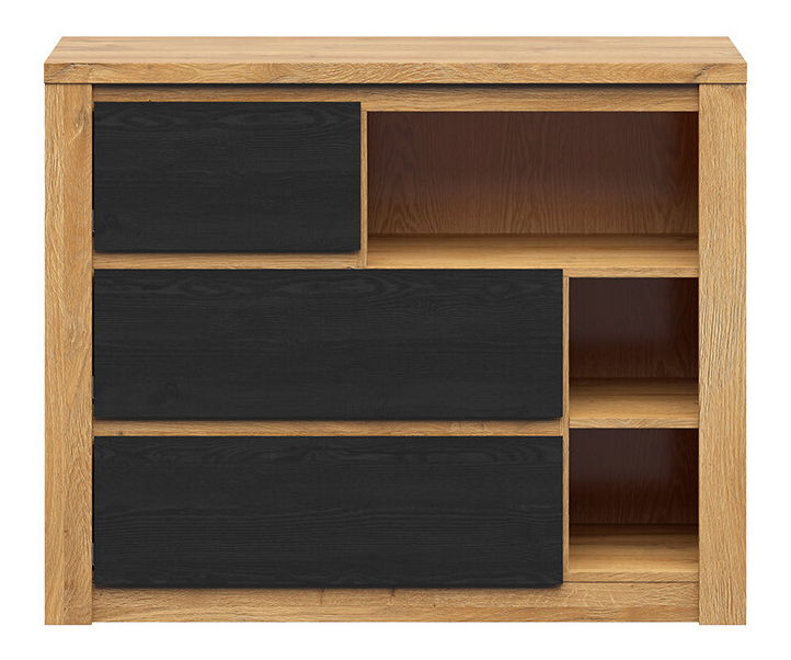 Komoda Komas 1 Dub velký/Dub černý