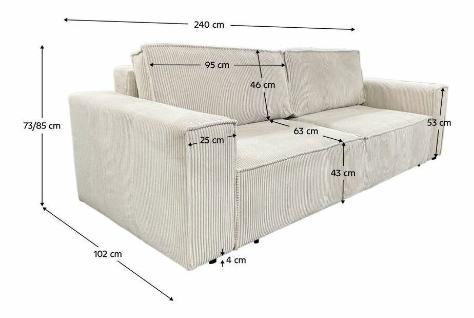 Pohovka HARPERS (smetanová)