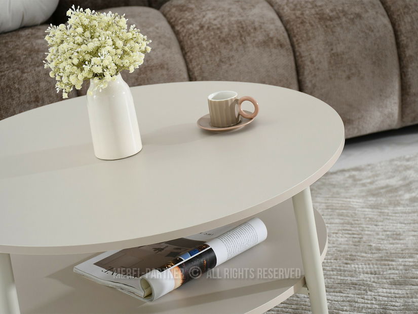 Konferenční stolek Rogatoria (krémová)