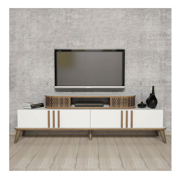 TV stolek/skříňka Lamele 2 (bílá)