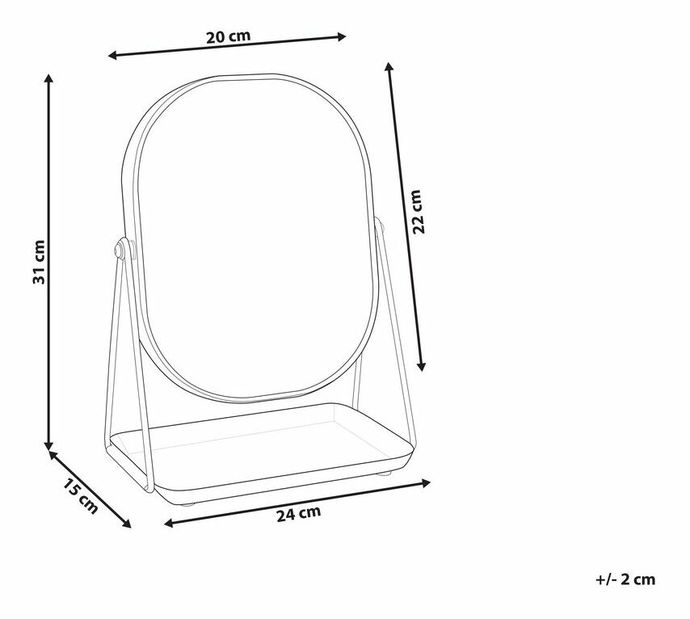 Kosmetické zrcadlo Chorizo (zlatá)