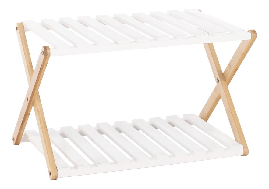 Regál Petria 1 (bílá + hnědá)