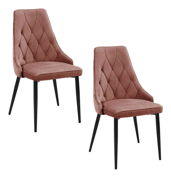 Set 2 ks. Jídelních židlí Cobija (růžová)