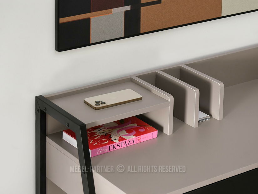 PC stolek Richiel (béžová + černá)