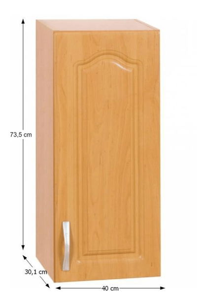 Horní kuchyňská skříňka Leite MDF klasik W40/P olše (P)
