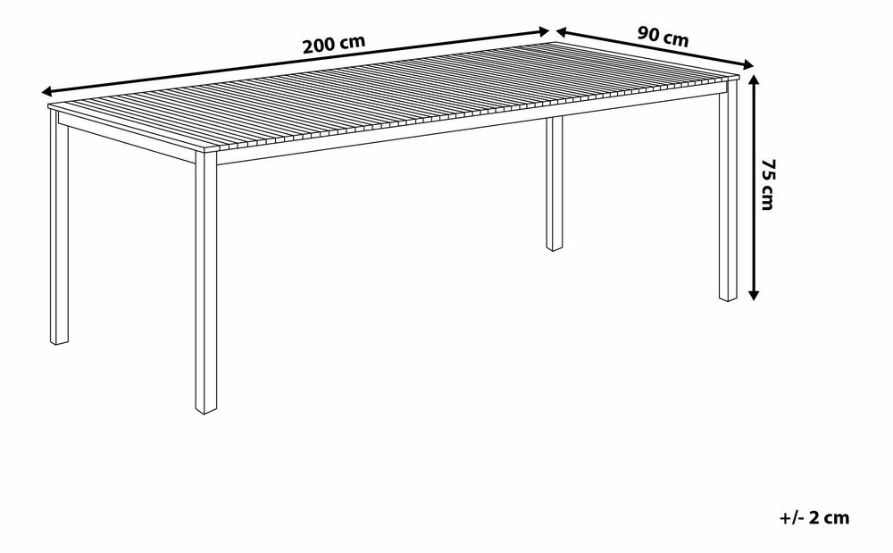 Zahradní jídelní sada Veneto (světlé dřevo)