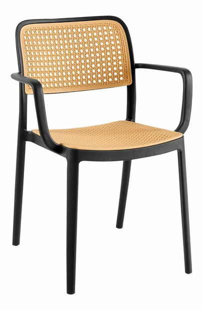 Jídelní židle RAVIN (černá + béžová)