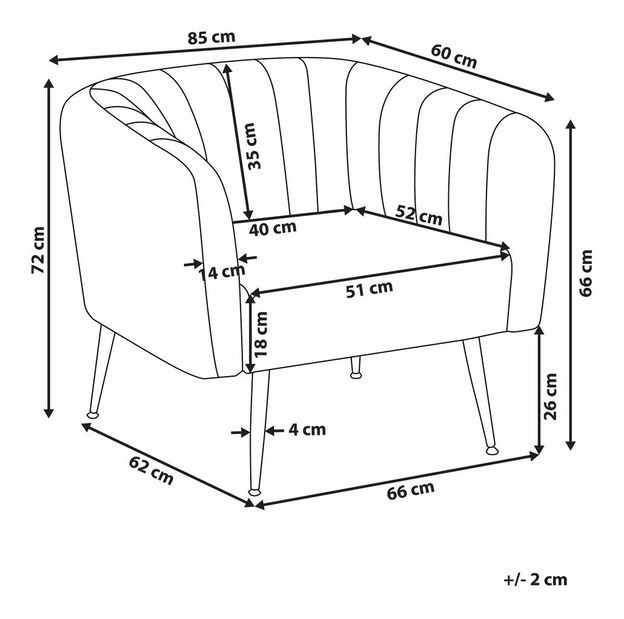 Křeslo Lacza (šedá)