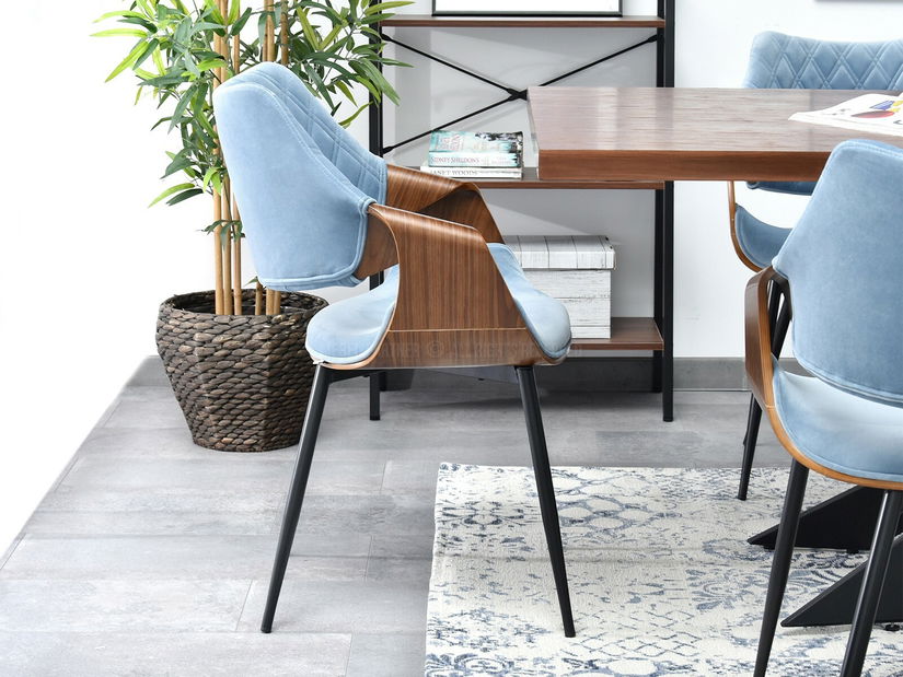 Židle Rolf K (modrá + černá)