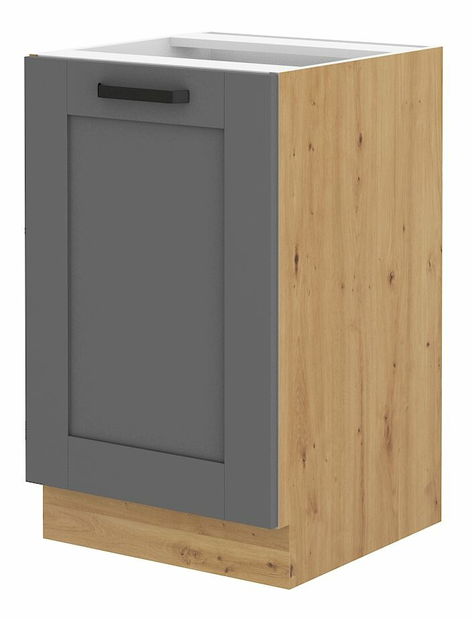 Dolní kuchyňská skříňka pod dřez Lucid 50 ZL 1F BB (dub artisan + dustgrey)