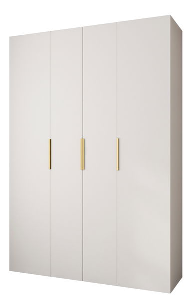Šatní skříň 170 cm Carmela 50-4 (bílá + zlatá)