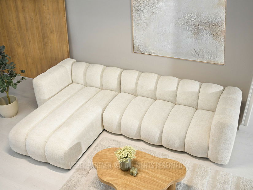 Rohová sedačka Octavos (krémová + černá)