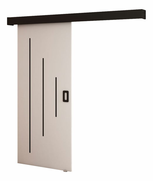 Posuvné dveře 90 cm Bethany Y (bílá matná + černá matná)