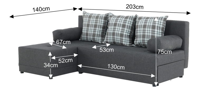 Rohová sedací souprava Moriah (L)