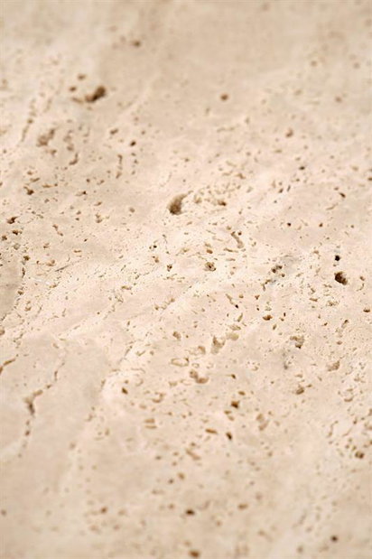 Příruční stolek Terazzo (travertin + bílá)