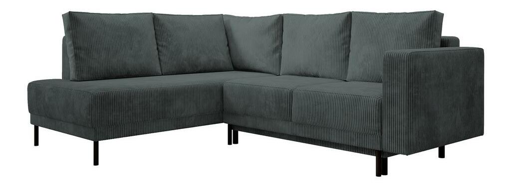 Rohová sedací souprava Rodriguez (L) (šedá + černá)