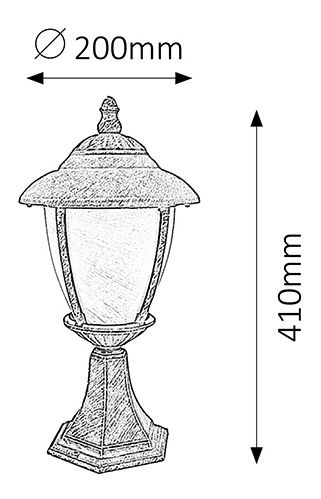 Venkovní svítidlo Madrid 8478 (antická zlatá + rýžové kamenné sklo)