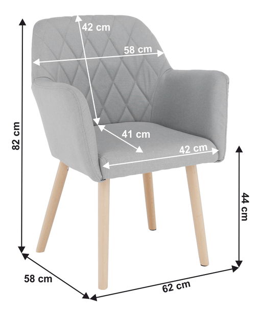 Křeslo Elkino (šedá)