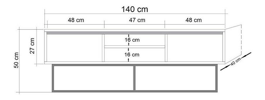 Souprava nábytku do obývacího pokoje Laxi 2 (ořech + černá)