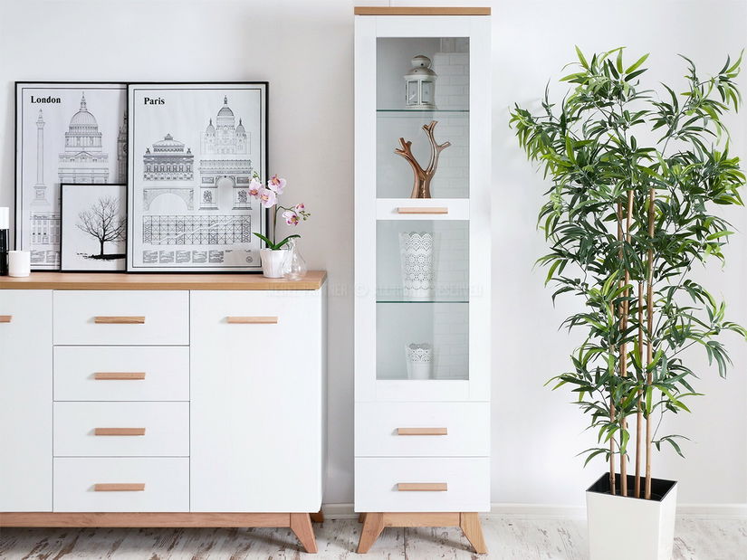 Nábytek do jídelny Bajas 03 (bílá + dub)