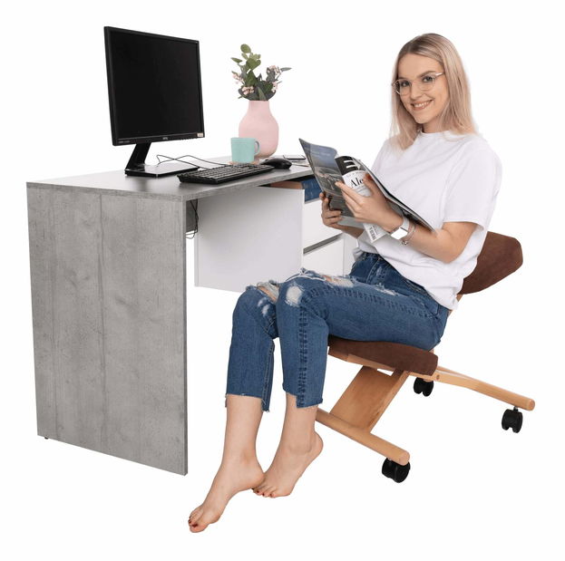 Ergonomická klekačka Florentina (hnědá + buk)
