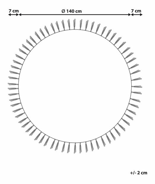 Koberec ⌀ 140 cm Marty (béžová + šedá)
