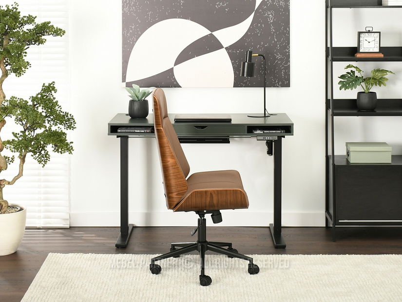 Židle Aukley (ořech + černá)