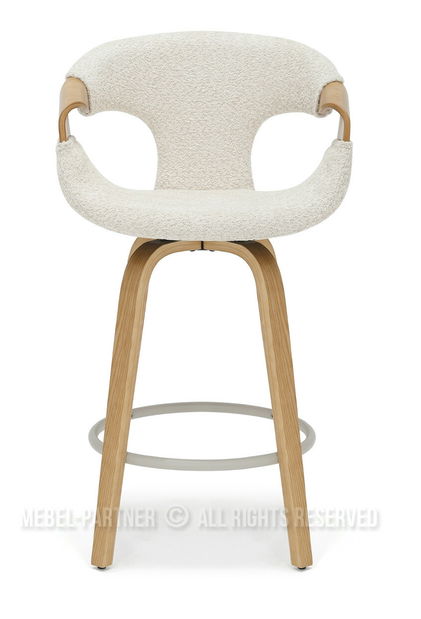 Barová židle Korala (krémová + dub)