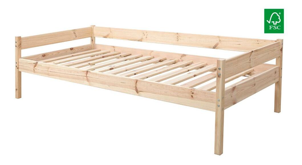 Jednolůžková postel 90 cm Braceaba (smrk masiv) (s roštem)