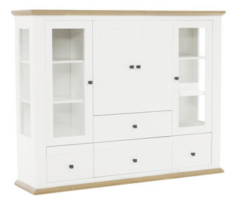 Vitrína Leoras MZ6 (bílá + dub grand)