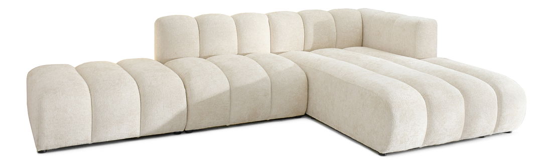 Rohová sedačka Organice (krémová + černá)