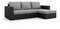 Rohová sedací souprava Hagoo (černá + šedá) (P)