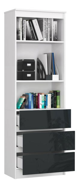 Regál Ravindra (bílá + grafit lesk)