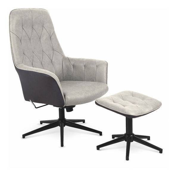 Relaxační křeslo Vagner (světle béžová + černá)