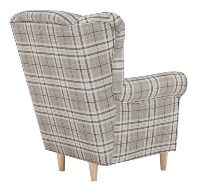 Relaxační křeslo ušák Charlie (hnědé káro)