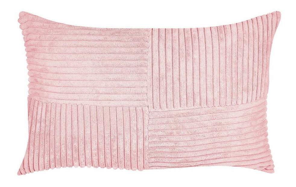 Sada 2 ozdobných polštářů 47 x 27 cm Milie (růžová)