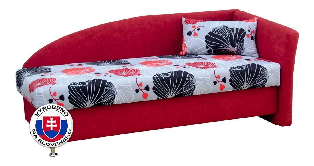 Jednolůžková postel 80 cm Felix červená (P) (s matrací)