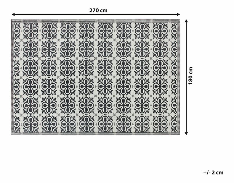 Koberec 180 x 270 cm NELLA (černá + bílá)