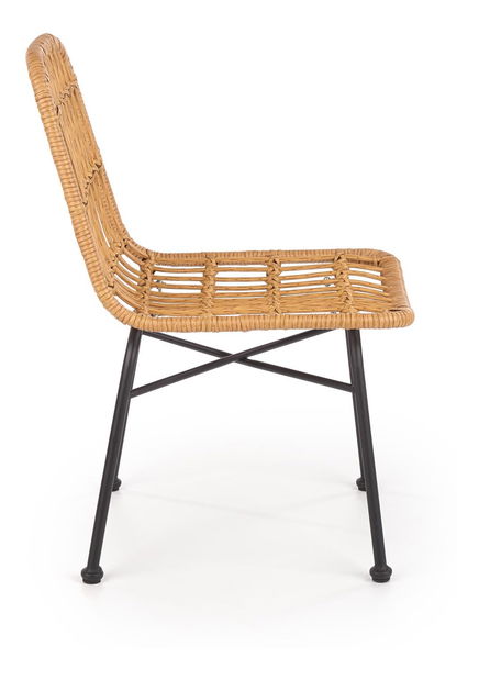 Ratanová židle Katharine (přírodní + černá)