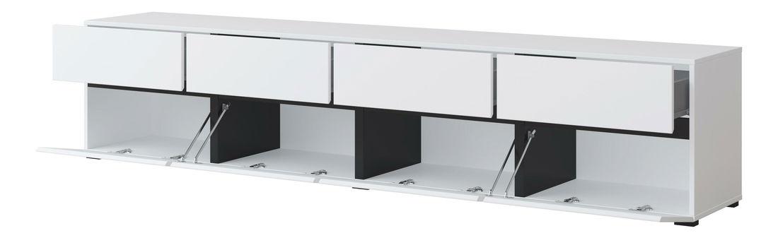 TV stolek/skříňka Crossroad W40 (černá + bílá)