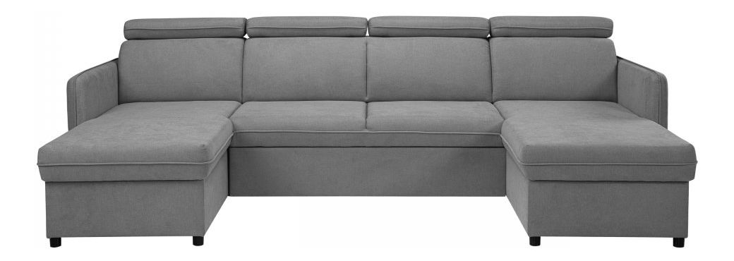 Rohová sedačka U Nevoros U (šedá) (s úl. prostorem)