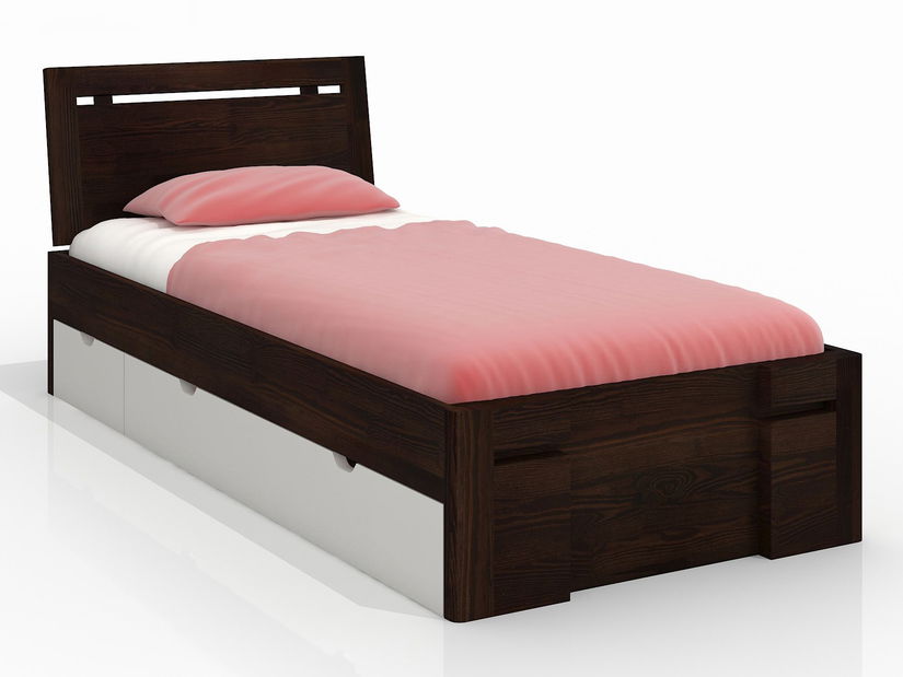 Jednolůžková postel 120 cm Naturlig Kids Bokeskogen High Drawers (borovice) (s roštem)